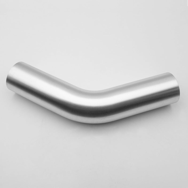 AC PERFORMANCE 2.5" (63mm) OD 45 Degree Aluminum Elbow Intercooler Pipe Air Intake Tube, 1.5D Radius, Brushed Finish - Image 4